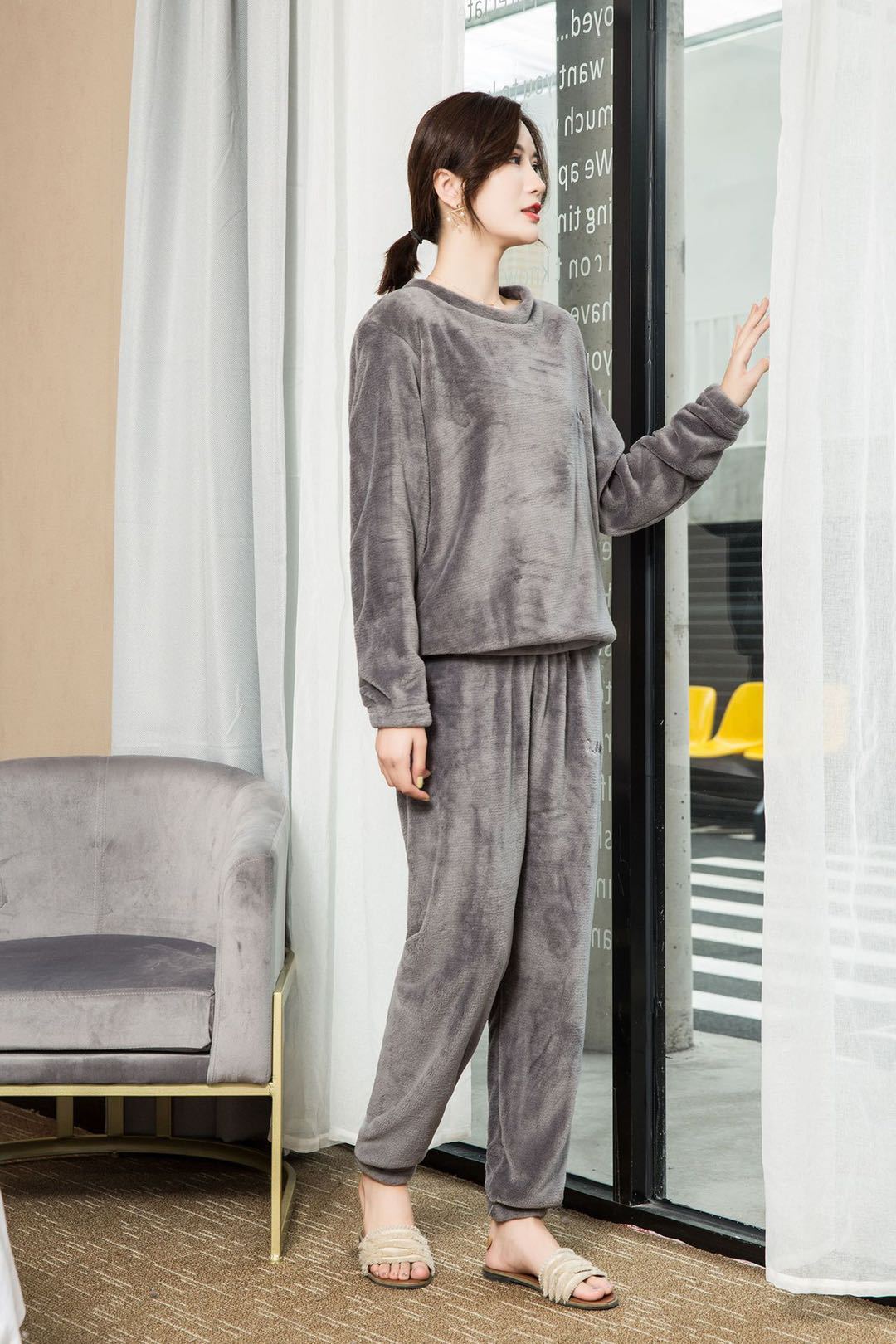 Wear Coral Loose Lazy Suit