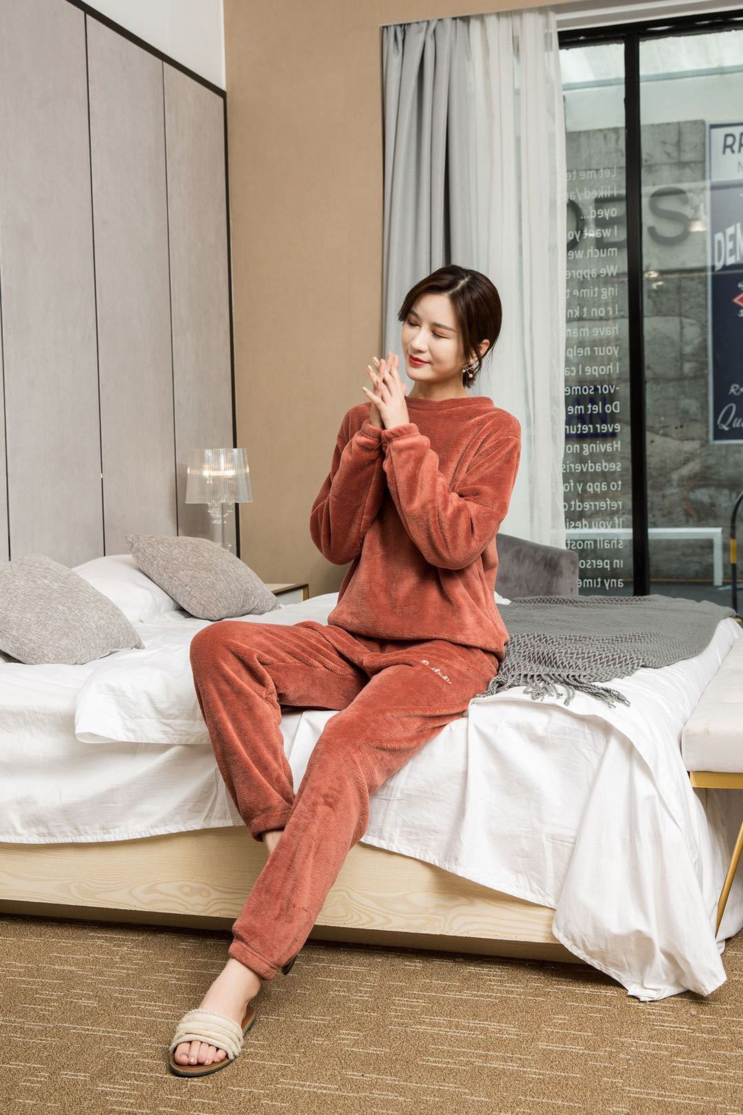 Wear Coral Loose Lazy Suit