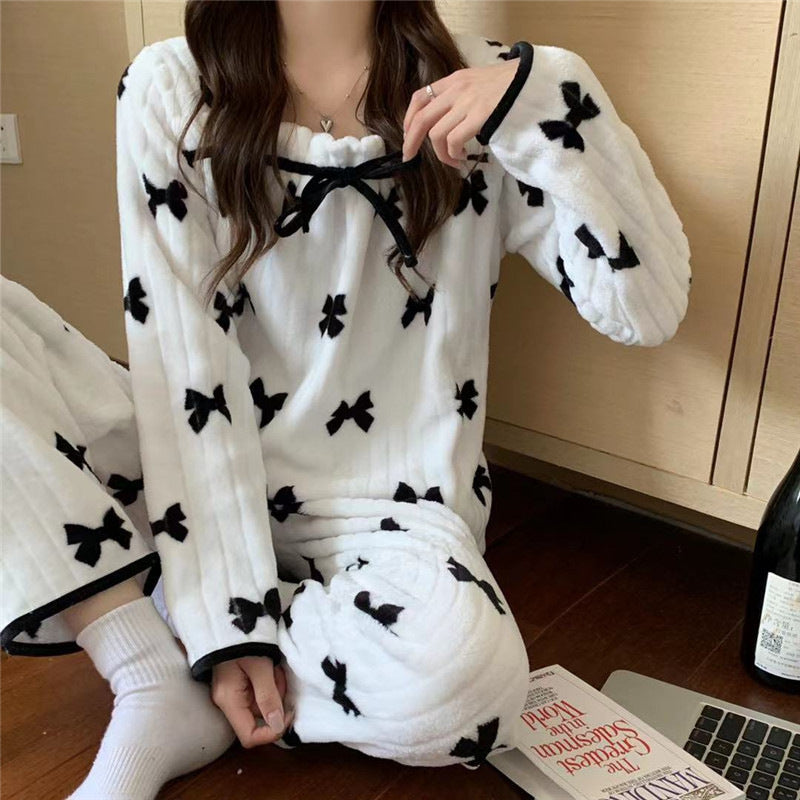 Coral Fleece Thickened Fleece-lined Sweet Home Wear