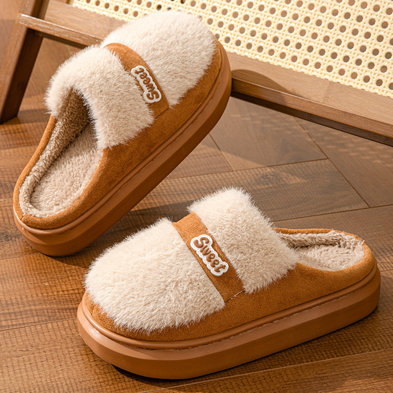 Warm Fashion Interior Home Couple Cotton Slippers