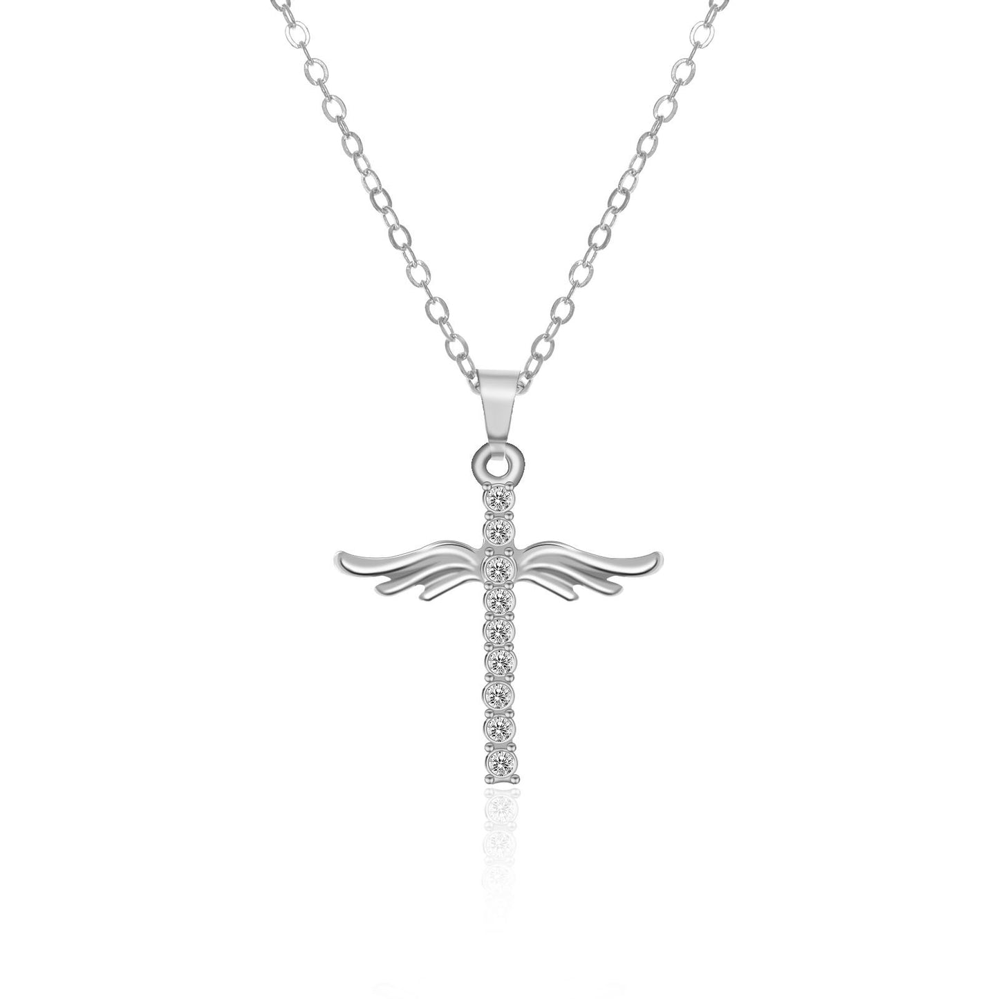 NecklaceAngel Wings Cross Pendant