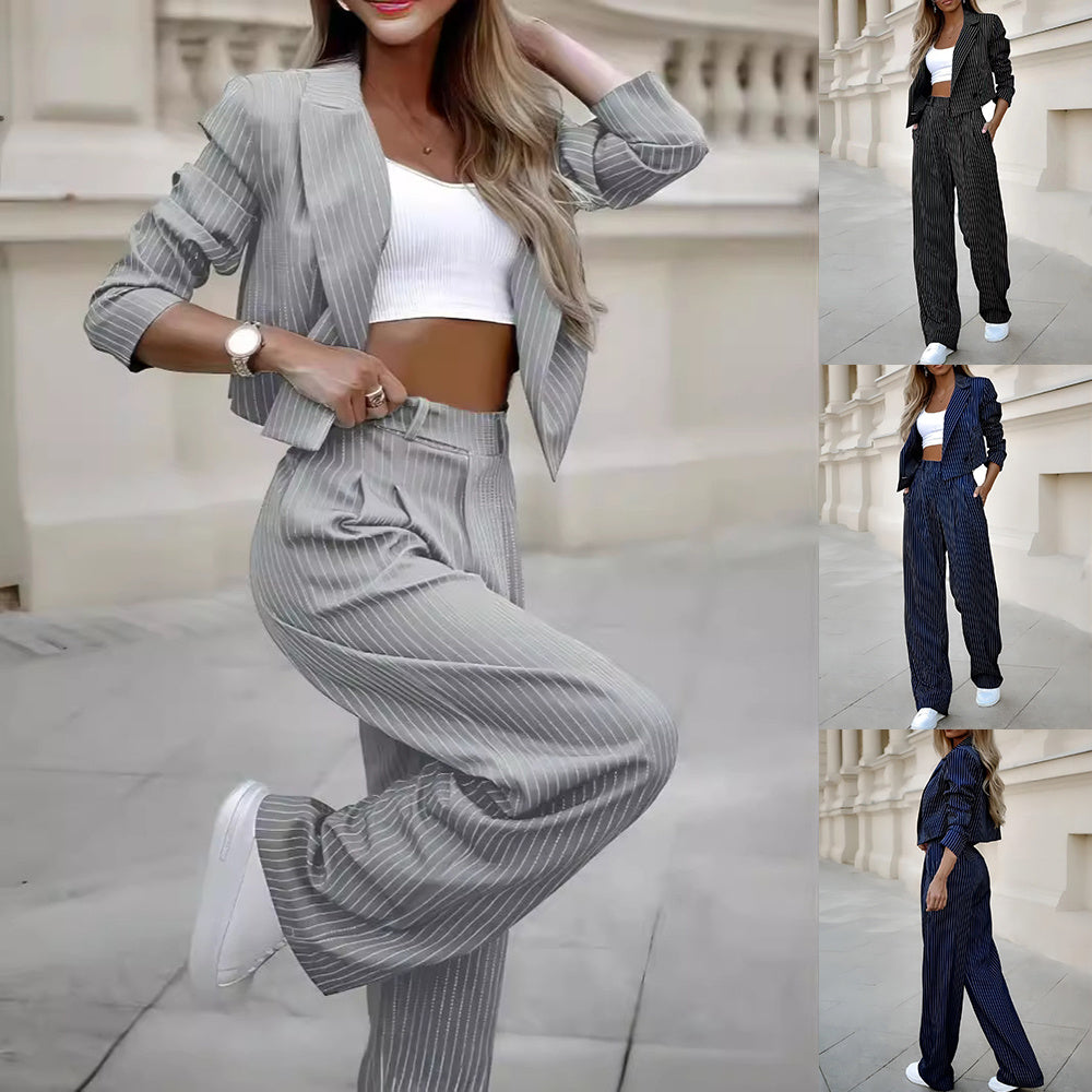 Casual Lapel Long Sleeve Cropped