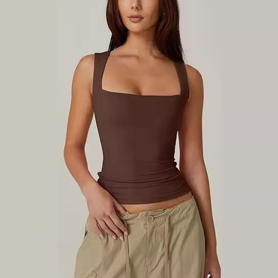 Collar Sleeveless Double-layer Vest