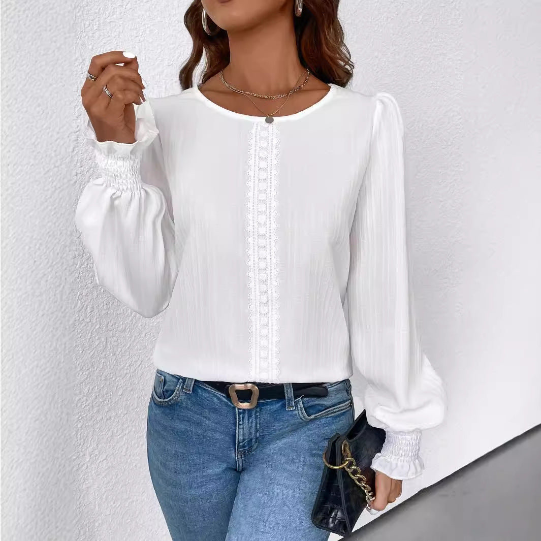 Lace Welt Versatile Slimming Top