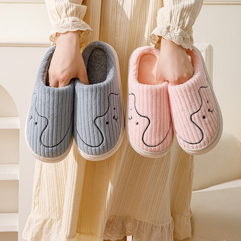 Striped Cat Slippers Indoor