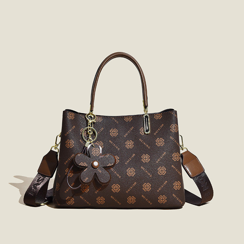 Tote With Flower Pendant