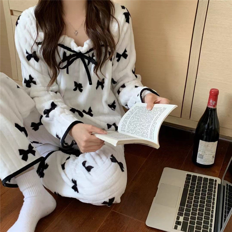 Coral Fleece Thickened Fleece-lined Sweet Home Wear