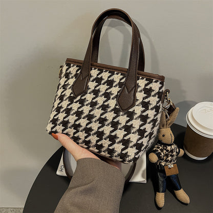 Mode Houndstooth Axelväskor