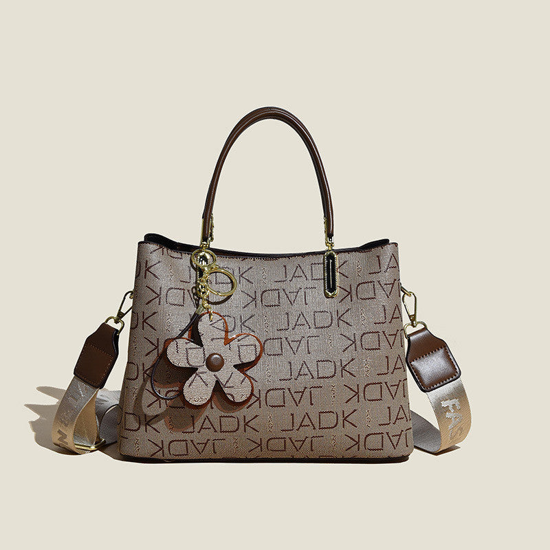 Tote With Flower Pendant