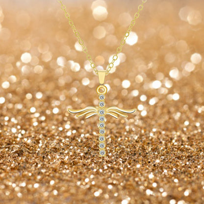 NecklaceAngel Wings Cross Pendant