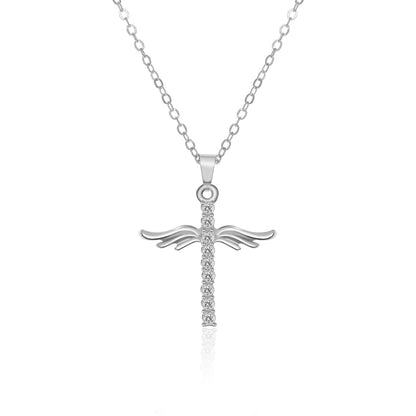 NecklaceAngel Wings Cross Pendant