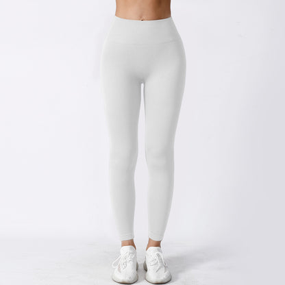 Tight High Elastisk löpsport tråd Yogabyxor med hög midja