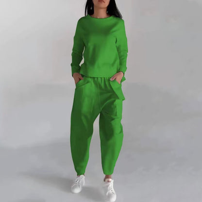 Solid Color Fashion Sweatshirt
