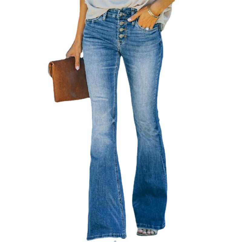 SleekFit Button Jeans