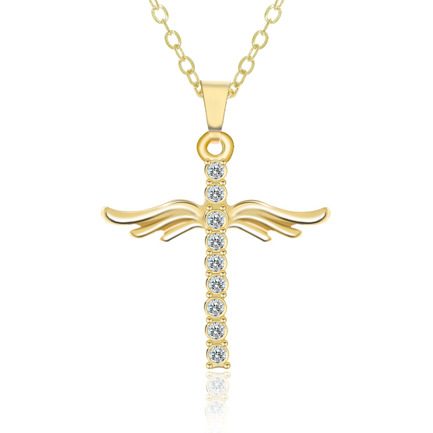 NecklaceAngel Wings Cross Pendant