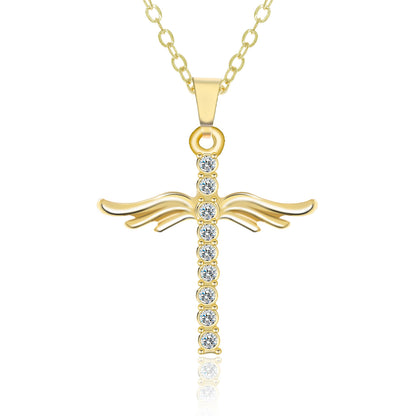 NecklaceAngel Wings Cross Pendant