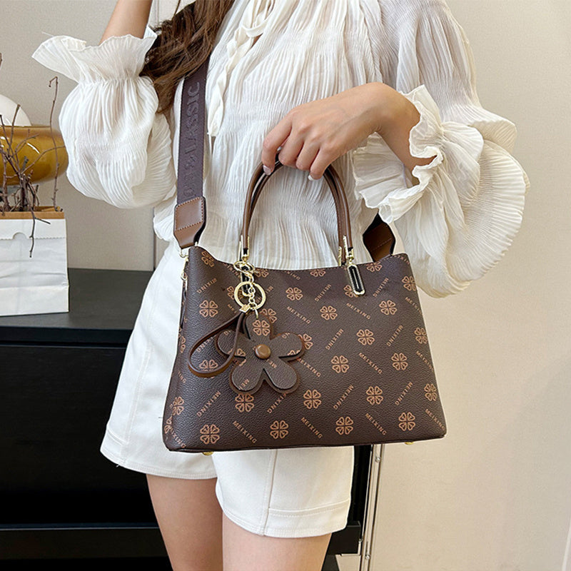 Tote With Flower Pendant