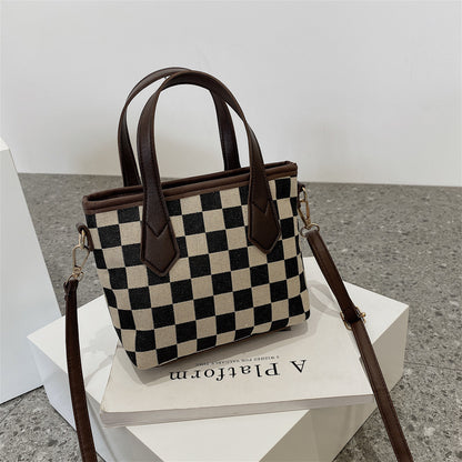 Mode Houndstooth Axelväskor