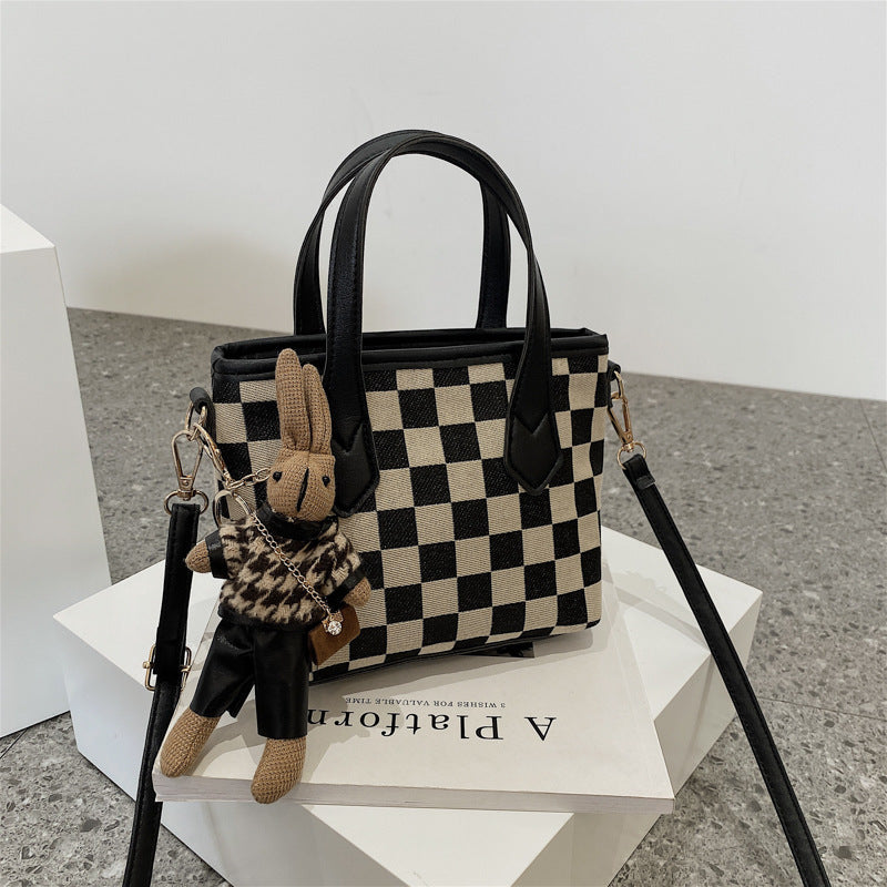 Mode Houndstooth Axelväskor