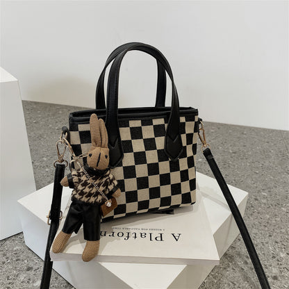 Mode Houndstooth Axelväskor