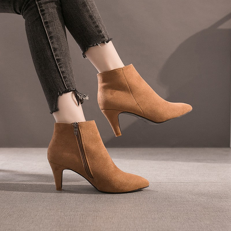 Pointed Toe Stiletto Mid-heel Non-slip