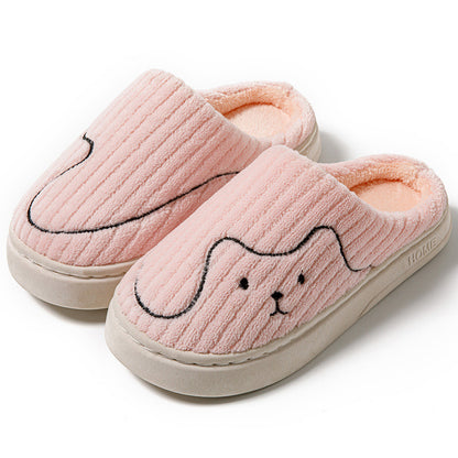 Striped Cat Slippers Indoor
