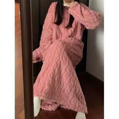 Vinter Coral Fleece nattkläder