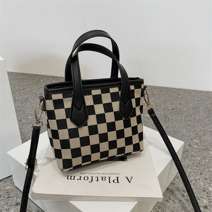 Mode Houndstooth Axelväskor