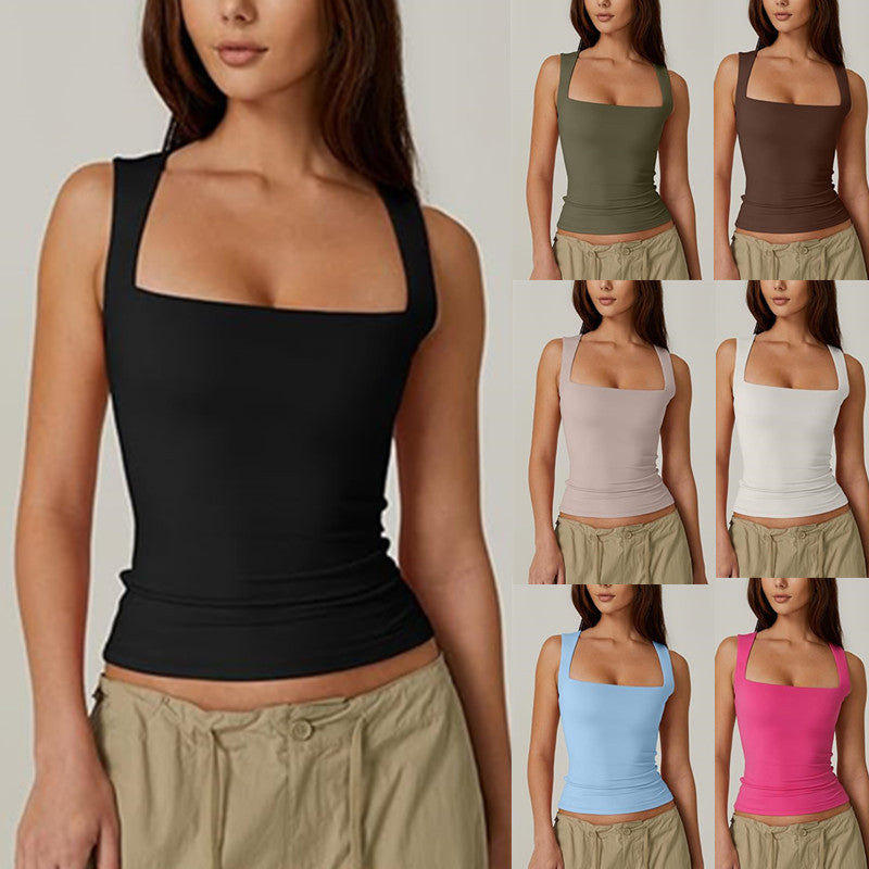 Collar Sleeveless Double-layer Vest