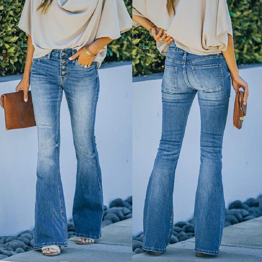 SleekFit Button Jeans