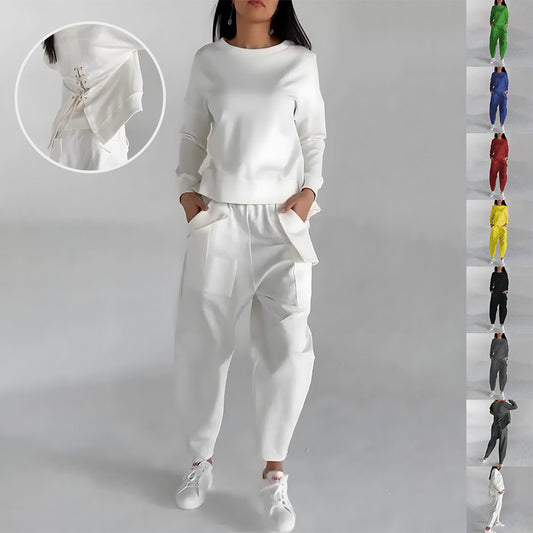 Solid Color Fashion Sweatshirt