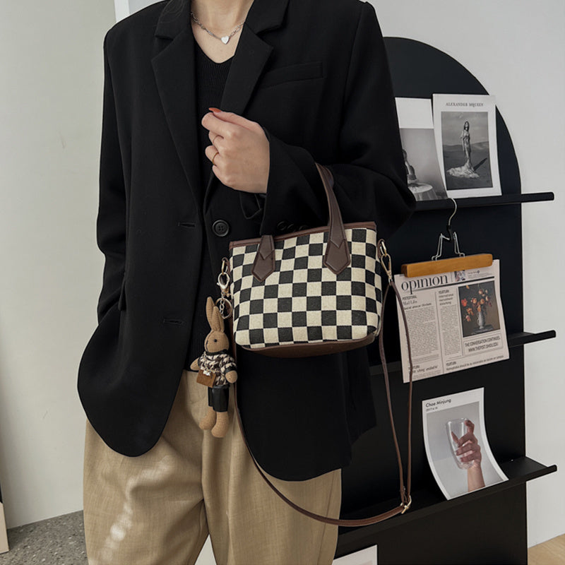 Mode Houndstooth Axelväskor