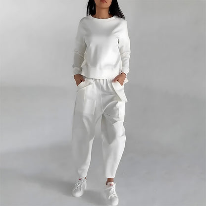 Solid Color Fashion Sweatshirt