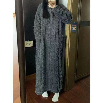Vinter Coral Fleece nattkläder