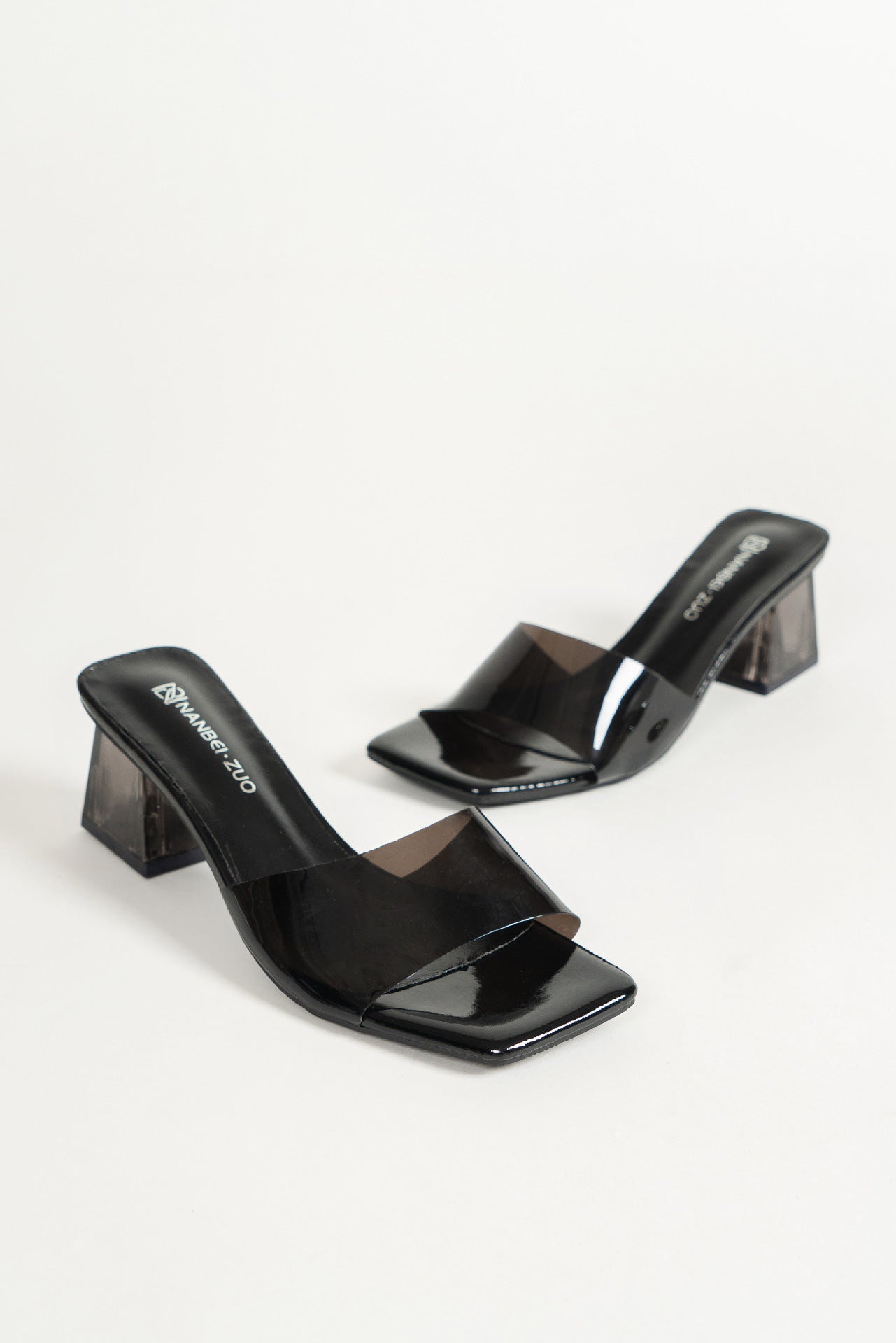 Crystal Thick Heel High Heels  Sandals