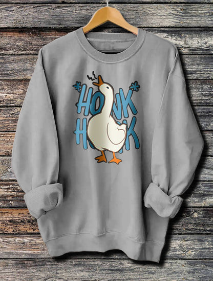 Long Sleeved Honk Honk Printed Hoodie