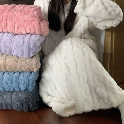 Vinter Coral Fleece nattkläder