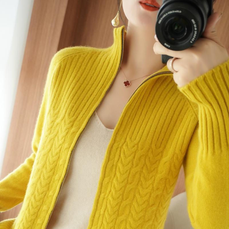 Zipper Sweater Coat