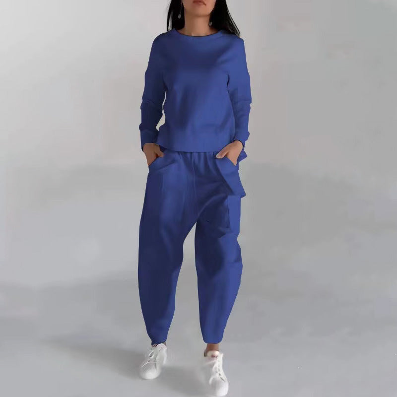 Solid Color Fashion Sweatshirt