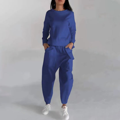 Solid Color Fashion Sweatshirt