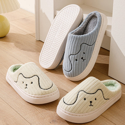 Striped Cat Slippers Indoor