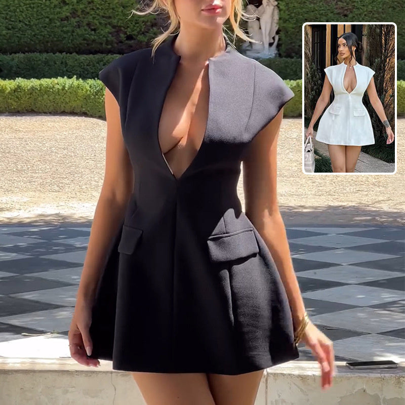 Chic V-Neck A-Line