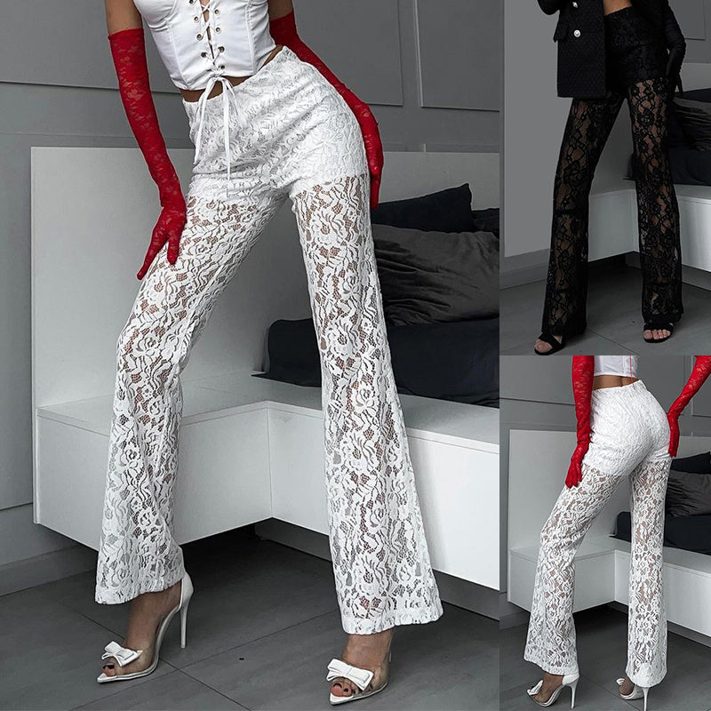 TrendyLace Straight Pants