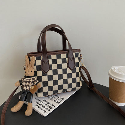 Mode Houndstooth Axelväskor