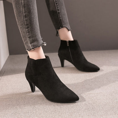 Pointed Toe Stiletto Mid-heel Non-slip