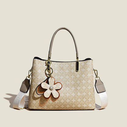 Tote With Flower Pendant