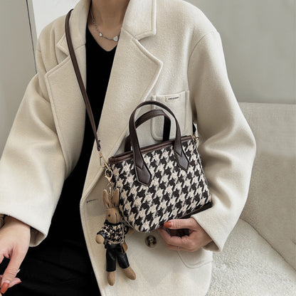 Mode Houndstooth Axelväskor