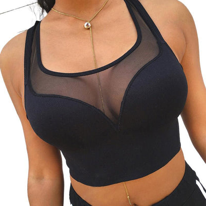 Mesh Stitching Vest - Damshop