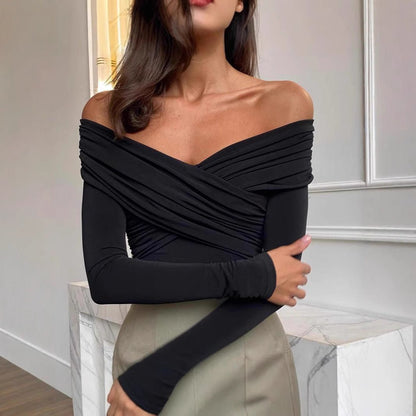 Off - shoulder Stitching - Damshop