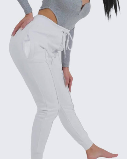 Vita joggingbyxor